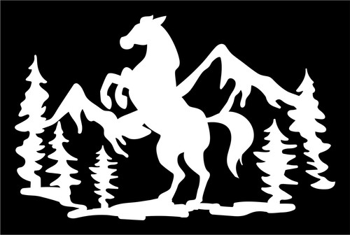 Horse nature vinyl decal - nature,